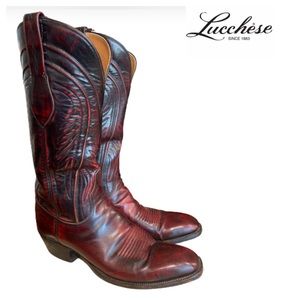 Lucchese GAVIN Cordovan Western Boots. Size 8D